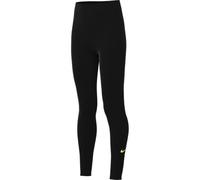 Nike One Dri-Fit FZ5605-011 Collant pour enfants plus âgés (fille), noir/volt, taille M
