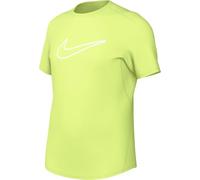 Nike One Fitted Dri-Fit FZ5600-736 Haut à Manches Courtes pour Enfants Plus âgés (Filles), Lt Lemon Twist/White, L