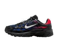 NIKE P-6000 IO9922 Chaussures en cuir et maille respirante, couleur 002, noir, rouge, bleu, amortissement ergonomique, Noir , 39 EU