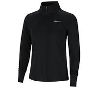 Nike Pacer, Maillot à Manches Longues avec Fermeture éclair Femme, Opacity, Black/Reflective Silv, X-Large