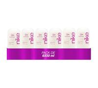 NIKE - Pack Ultra Purple de 6 x 50 ml, Déodorant Roll-On Femme, Déodorant Anti-Tâches Peaux Sensibles, 0% Alcool et 0% Sels d'Aluminium, Parfum Fruité Floral Longue Tenue