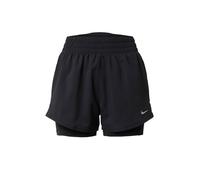 Nike Femme W NK One DF HR 3in 2n1 Upper Thigh Length Short, Black/Reflective Silv, XS EU