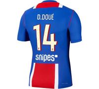 Nike Paris Saint-Germain Match Thuis Shirt Doué 14 Bleu/Blanc/Rouge XL