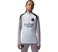 Haut d'entraînement de foot en maille Jordan Dri-FIT Paris Saint-Germain Strike Night Edition pour ado Blanc/Atmosphere Grey/Noir/Noir