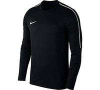 Nike Park18 Drill Top Crew Haut d'entrainement Homme Noir/Blanc FR : L (Taille Fabricant : L)