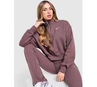 Nike NSW Phnx FLC Qz Crop Sweat-Shirt pour Femme, Tatouage/Voile, XS