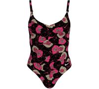 Nike Poppy Floral Womens V-Neck One Piece Noir 16 (XL) Female