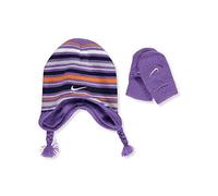 Nike pour Enfant b¨¦b¨¦ Fille Enfant Ensemble de Bonnet et moufles ¨¤ Rayures (/) pour Enfant Iris Gants 12¨C24?Mois