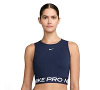 Débardeur court Nike Pro Dri-FIT pour femme Midnight Navy/Blanc M (FR 42-44)