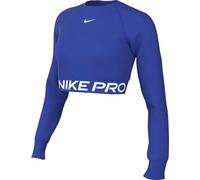 Haut court à manches longues Dri-FIT Nike Pro pour femme Hyper Royal/Blanc XL (FR 50-52)