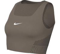 Nike Pro Dri-Fit HJ1192-233 Débardeur Court pour Femme, Marron Menthe/Blanc, Taille XL