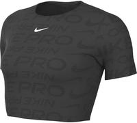 Nike Pro Dri-Fit HJ2285-010 Haut Court à Manches Courtes pour Femme Noir/Blanc Taille XL