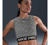 Nike Pro Dri-Fit HQ5683-010 Débardeur Court avec imprimé pour Femme Noir/Blanc Taille M