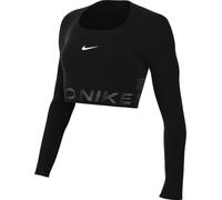 Nike Pro Dri-Fit Top à manches longues pour femme, noir/anthracite/blanc, taille M
