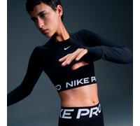 Nike Pro Femme - Vestes Zippees, Noir - Taille S - Jersey de coton Black S