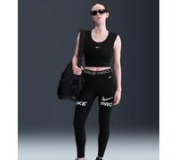 Nike Pro HV2306 Legging 7/8 Taille Moyenne avec empiècement en Maille et graphisme pour Femme