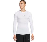 Nike T-shirt Homme manches longues Pro Dri-FIT Tight – Blanc/Noir – Taille S