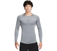 Nike Pro Manches Longues Top Gris Foncé S