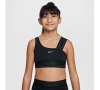 Brassière de sport asymétrique Nike Pro Swoosh pour fille Noir/Light Lemon Twist M