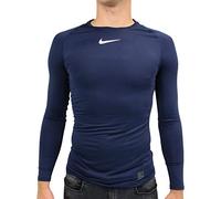 Nike Pro Top Longsleeve Compression Maillot Homme Obsidian/White/White FR : XL (Taille Fabricant : XL)