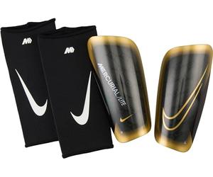 Nike Protège-Tibias Unisexe NK MERC Lite - Fa22, Noir/MTLC Gold Coin, DN3611-013, L