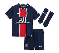 Nike PSG I NK BRT Kit HM Ensemble de Football Enfant Midnight Navy/(White) (Full Sponsor) FR: 3XL (Taille Fabricant: 9-12m)