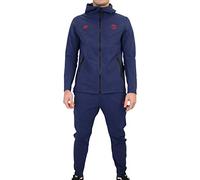 Nike PSG M NSW TCH Pck Hoodie FZ Cl Sweat-Shirt Homme Midnight Navy/University Red FR: L (Taille Fabricant: L)