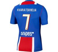 Nike PSG Match Thuis Shirt Kvaratskhelia 7 Bleu/Blanc/Rouge XS