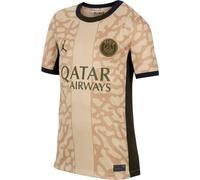 Nike PSG Y NK DF Stad JSY SS 4th Haut, Chanvre/Obsidienne/séquoia/Vert Brut, 14-15 Ans Mixte Enfant