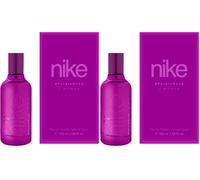 NIKE - Purple Mood, Eau de Cologne pour femme, 100 ml, Parfum en spray, Eau de toilette naturelle et féminine, Arôme floral gourmand, Parfum frais, sucré et longue durée (Lot de 2)