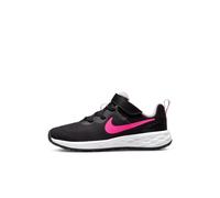 Nike Revolution 6 Big Kids' Road Running Shoes, Black/Hyper Pink-Pink Foam, 36 EU