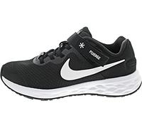 Nike Revolution 6 Flyease Big Kids' Easy on/Off Road Running Shoes, Black/White-DK Smoke Grey, 38 EU