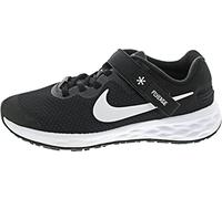 Nike Revolution 6 Flyease Big Kids' Easy on/Off Road Running Shoes, Black/White-DK Smoke Grey, 39 EU