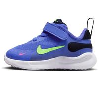 Nike Revolution 7 (TDV) Basses Unisexes pour Enfant, Lt Ultramarine Lime Blast Dark Obsidian, 17 EU