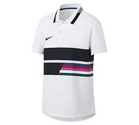 Nike RF B NKCT ADV Polo Classic Chemise Polo Garçon White/White/Blue Void/(Black) FR : M (Taille Fabricant : M)