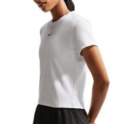 Nike Ribbed T-Shirt Women Tee-shirt M Blanc