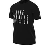 Nike Rise 365 Running Division Dri-Fit Haut de Course à Manches Courtes pour Homme, Noir/Photon Dust, FZ1129-010, Taille L