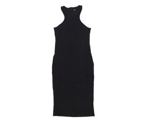 Nike - Robe Midi en Côtes Noire - Femme - Sport - Noir - Taille: 38 FR