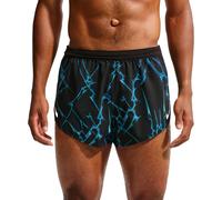 Nike Running - Short léger et respirant - M Nike Dri-Fit ADV Aeroswift 2In Aop Short Black White pour Homme - Taille M - Noir Noir M