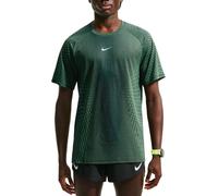 Nike Running - T-shirt léger et respirant - M Nike AF Stride SS Top Black Lt Green Spark Reflective Silver pour Homme - Taille S - Vert Vert S