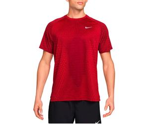 Nike Running - T-shirt léger et respirant - M Nike AF Stride SS Top Tough Red Bright Crimson Reflective Silver pour Homme - Taille S - Rouge Rouge S