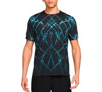 Nike Running - T-shirt ultra-léger et respirant - M Nike Dri-Fit ADV Aeroswift SS Aop Black White pour Homme - Taille L - Noir Noir L