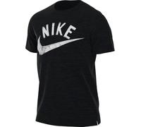 Nike Shirt M NK DF Miler Swoosh SS Top, Anthracite/Black/HTR/White, FV9898-010, L