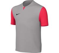 Nike Short-Sleeve Soccer Jersey Y NK DF Trophy V JSY SS, Pewter Grey/Bright Crimson/Black, DR0942-052, L