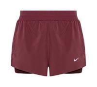 Nike - Shorts de course 2-en-1 Swift Dri-FIT mi-montant - Femme - Sport - Rouge - Taille: 38 FR