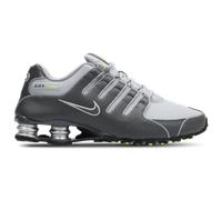 Nike Homme Shox NZ Chaussures pour Le Sport et Les Loisirs en ext&Eacuterieur, Gris foncé, Gris foncé, Loup, Gris Volt, Noir, Argent métallisé, 44.5 EU