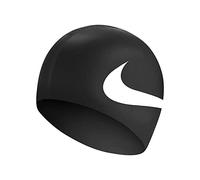 Bonnet de natation Nike Swim Big Swoosh Silicone blanc noir