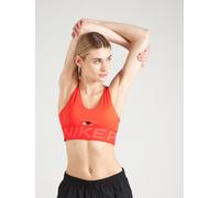 NIKE Soutien-gorge de sport 'INDY PLUNGE' rouge orangé / blanc, Taille L