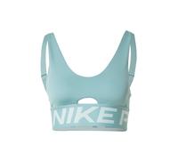 NIKE Soutien-gorge de sport 'INDY PLUNGE' vert pastel / blanc, Taille L