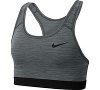 Nike Soutien-Gorge de Sport pour Femme - Soutien Moyen - Non rembourré - avec Bande - Gris fumé/Pur/(Noir), XS